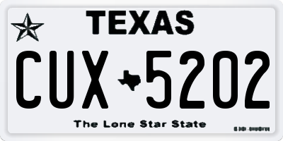 TX license plate CUX5202
