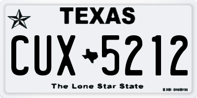TX license plate CUX5212