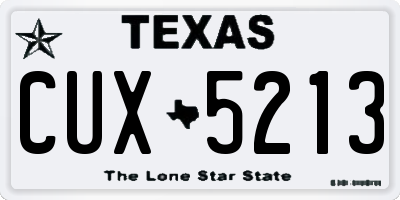 TX license plate CUX5213