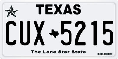 TX license plate CUX5215