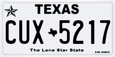 TX license plate CUX5217