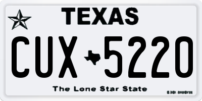 TX license plate CUX5220