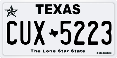 TX license plate CUX5223