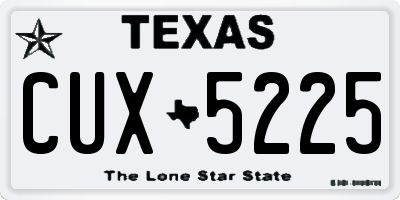 TX license plate CUX5225