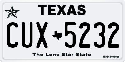 TX license plate CUX5232