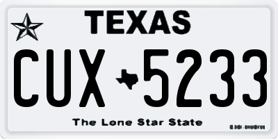 TX license plate CUX5233