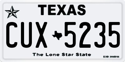 TX license plate CUX5235
