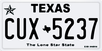 TX license plate CUX5237
