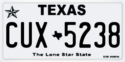 TX license plate CUX5238