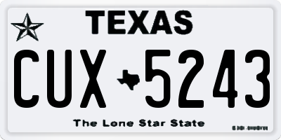 TX license plate CUX5243