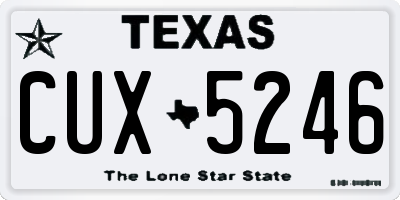 TX license plate CUX5246