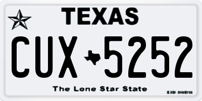 TX license plate CUX5252