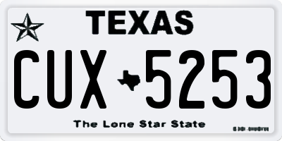 TX license plate CUX5253
