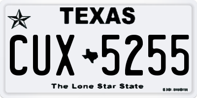 TX license plate CUX5255