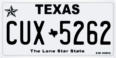 TX license plate CUX5262