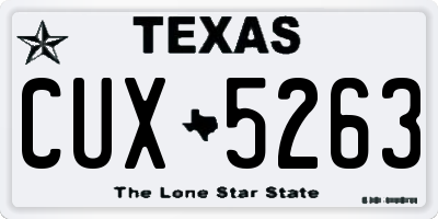 TX license plate CUX5263