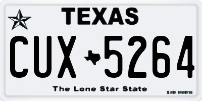 TX license plate CUX5264