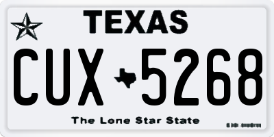 TX license plate CUX5268