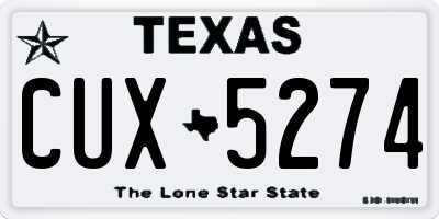 TX license plate CUX5274