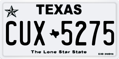 TX license plate CUX5275