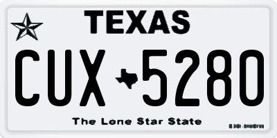 TX license plate CUX5280