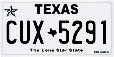 TX license plate CUX5291