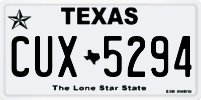 TX license plate CUX5294