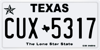 TX license plate CUX5317