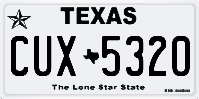 TX license plate CUX5320