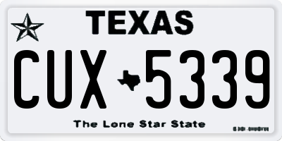TX license plate CUX5339