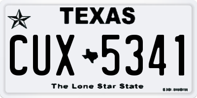 TX license plate CUX5341