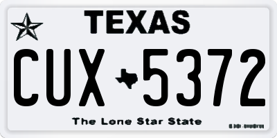 TX license plate CUX5372