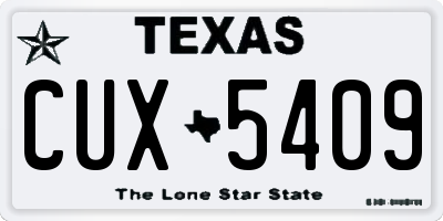 TX license plate CUX5409