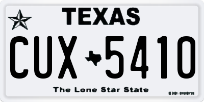 TX license plate CUX5410