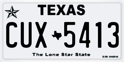 TX license plate CUX5413