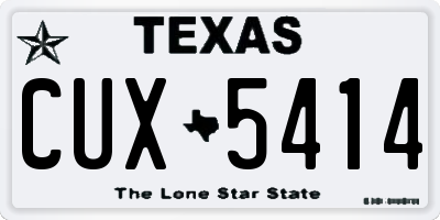 TX license plate CUX5414
