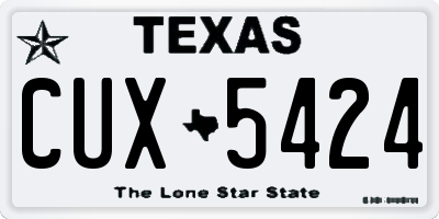 TX license plate CUX5424
