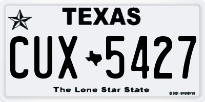 TX license plate CUX5427