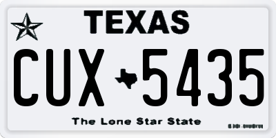 TX license plate CUX5435