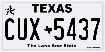 TX license plate CUX5437