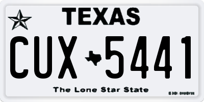 TX license plate CUX5441