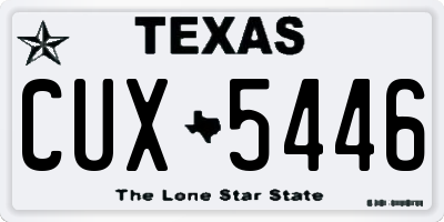 TX license plate CUX5446