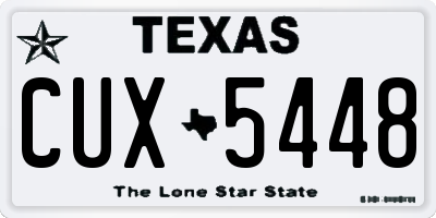 TX license plate CUX5448