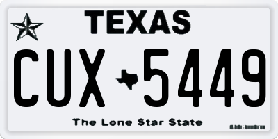 TX license plate CUX5449