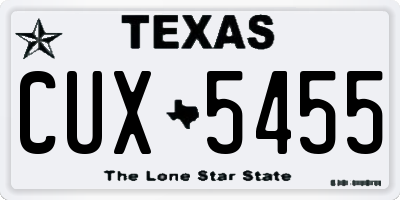 TX license plate CUX5455