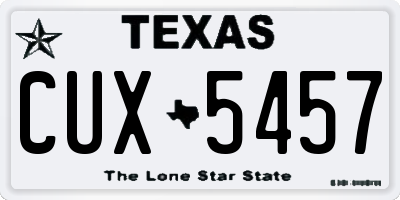 TX license plate CUX5457