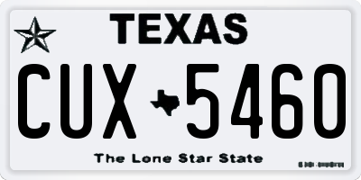 TX license plate CUX5460
