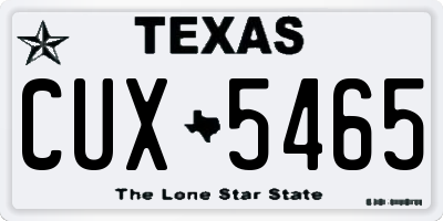 TX license plate CUX5465