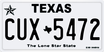 TX license plate CUX5472
