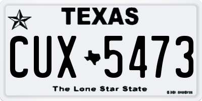 TX license plate CUX5473
